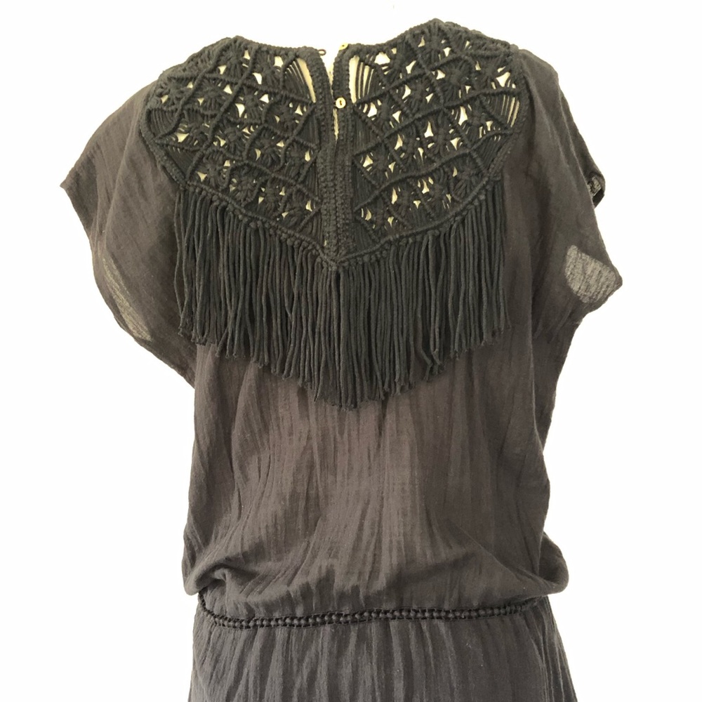 ULLA JOHNSON Macrame, Fringe loose mini dress. - Picture 5 of 5